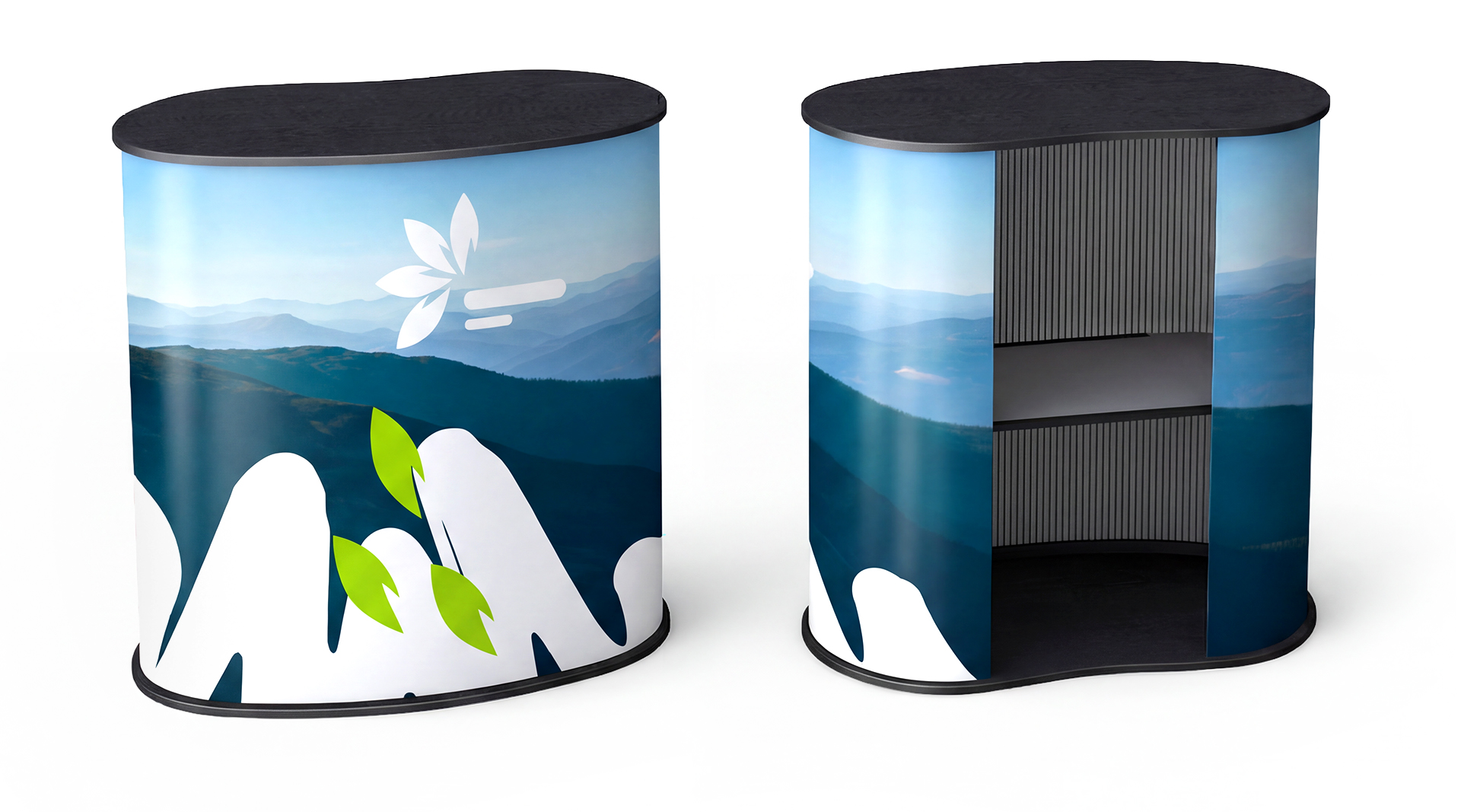 Neu: Gebogene Messetheken