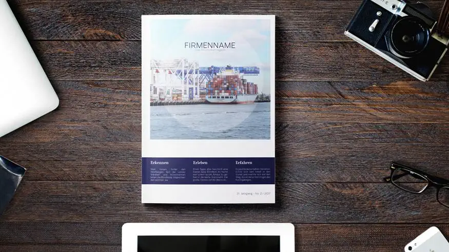 Mitarbeiterzeitung mit InDesign Template 1 Cover Mitarbeiterzeitung mit InDesign Template 1 Cover