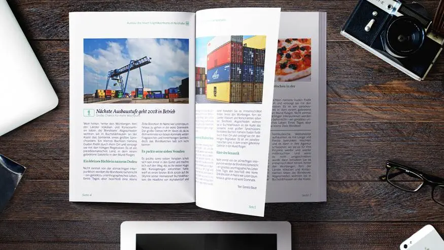 Mitarbeiterzeitung mit InDesign Template 1 Innenseite Mitarbeiterzeitung mit InDesign Template 1 Innenseite