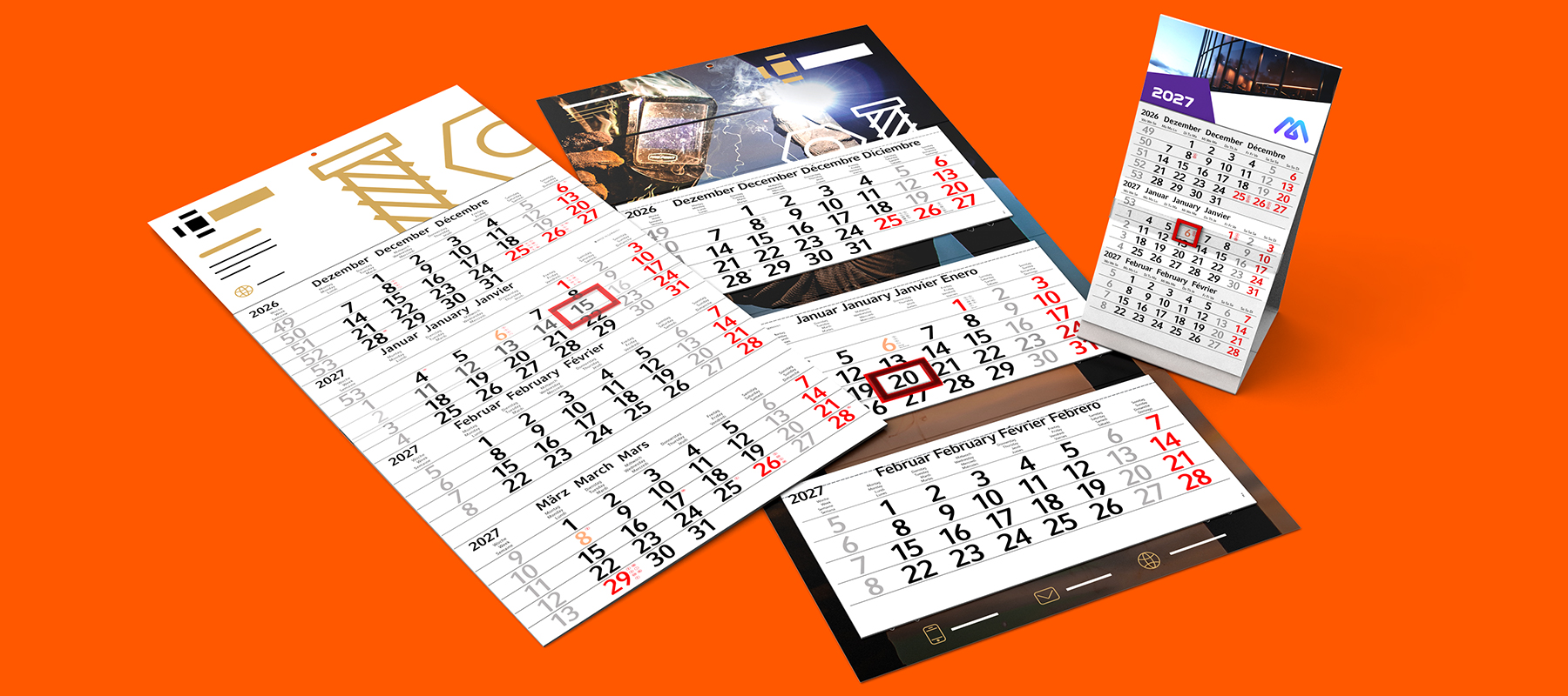 10 % Rabatt auf Monats- und Mini-Tischkalender