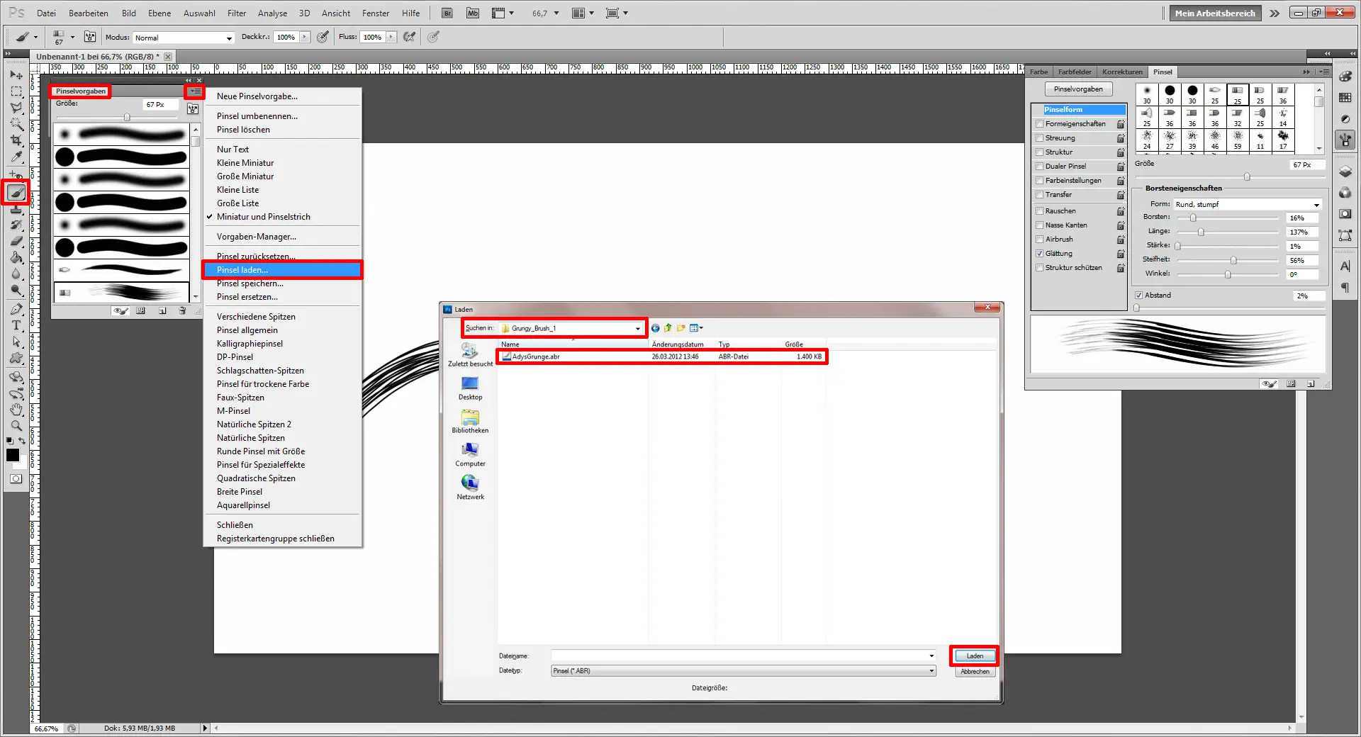 Photoshop Pinsel 02 Photoshop Pinsel schritt 2