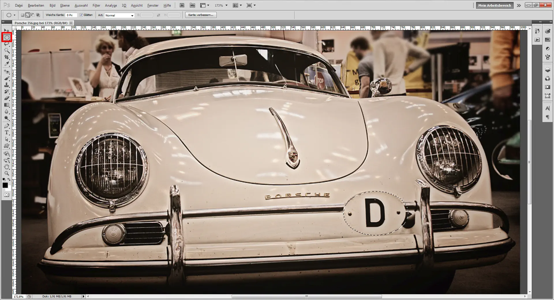  Photoshop Tutorial: Weißes Porsche Auto