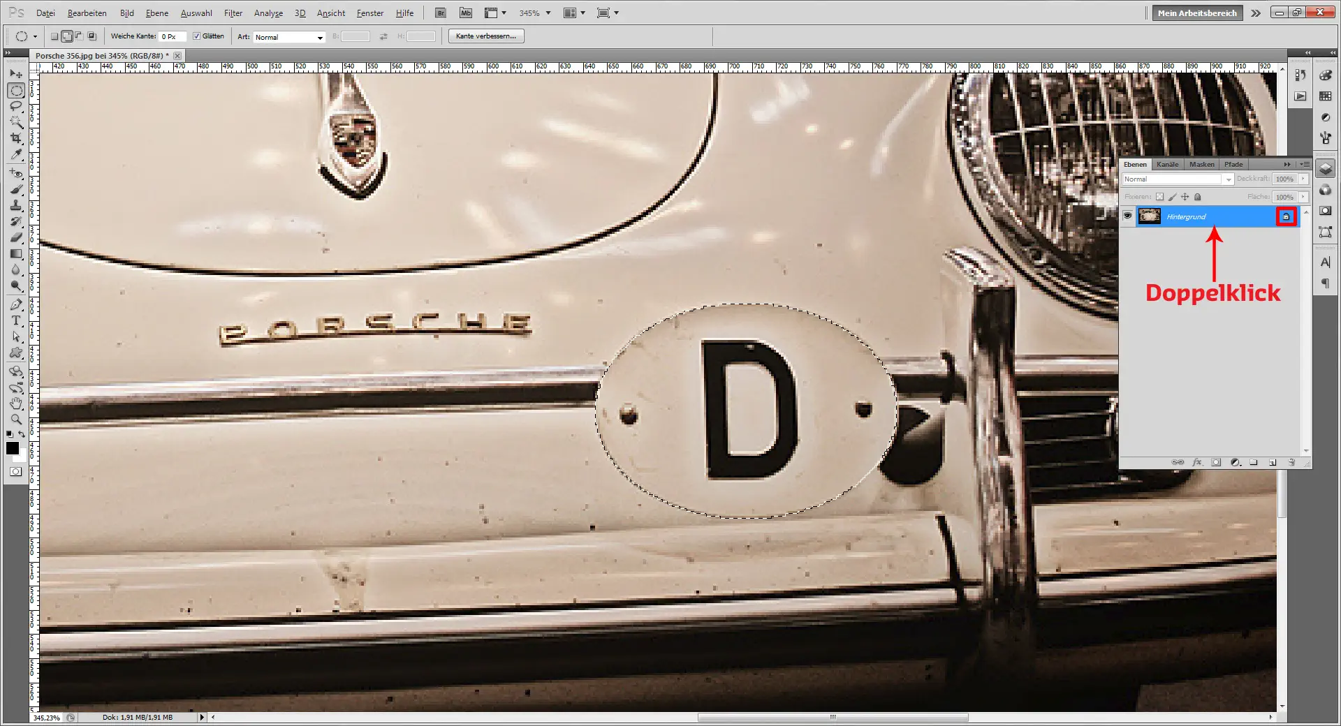  Photoshop Tutorial: Weißes Porsche Auto