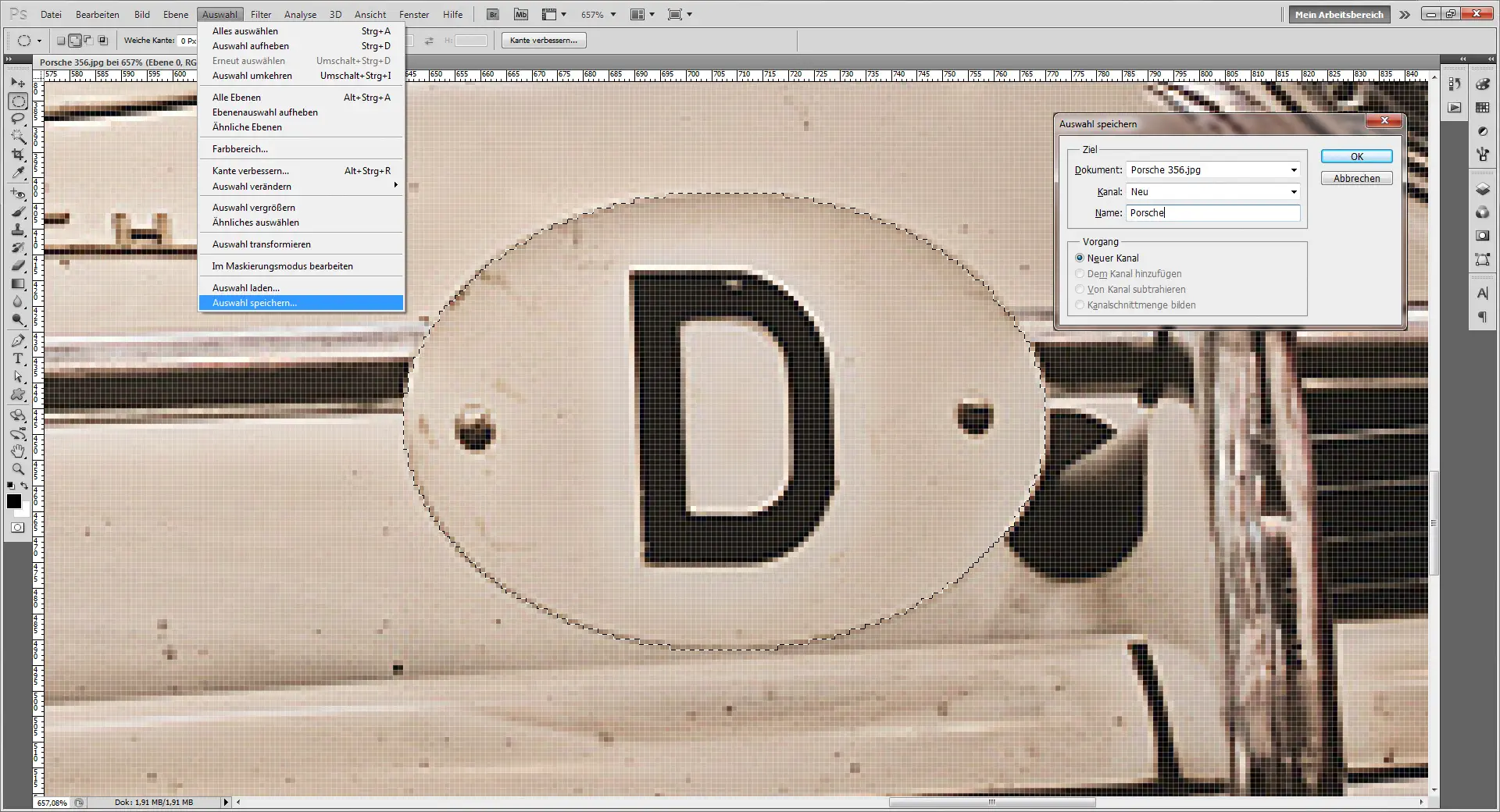 Photoshop Tutorial: Buchstabe D