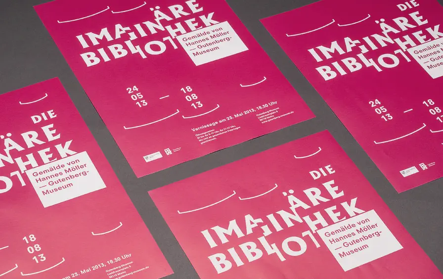 Postergestaltung "Imaginäre Bibliothek" beispiel