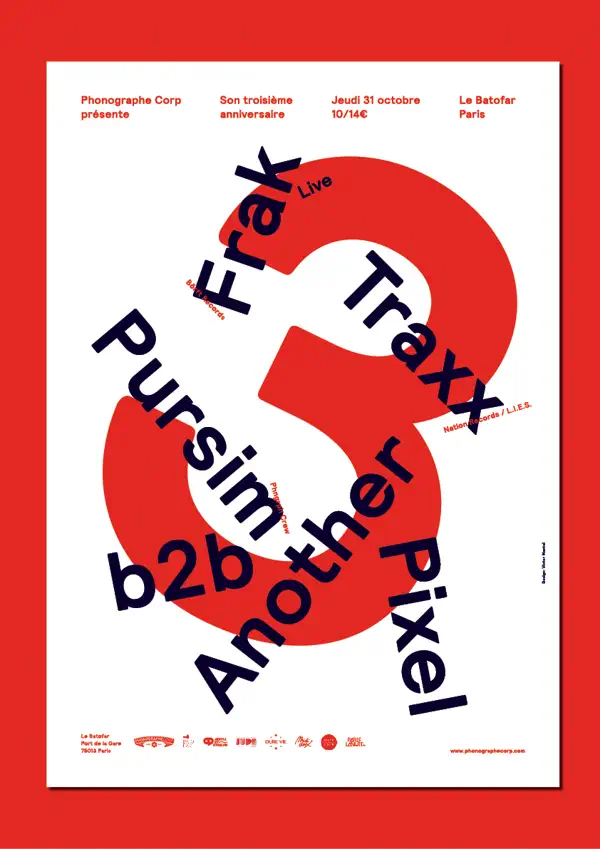 Postergestaltung "Phonographe Corp" beispiel