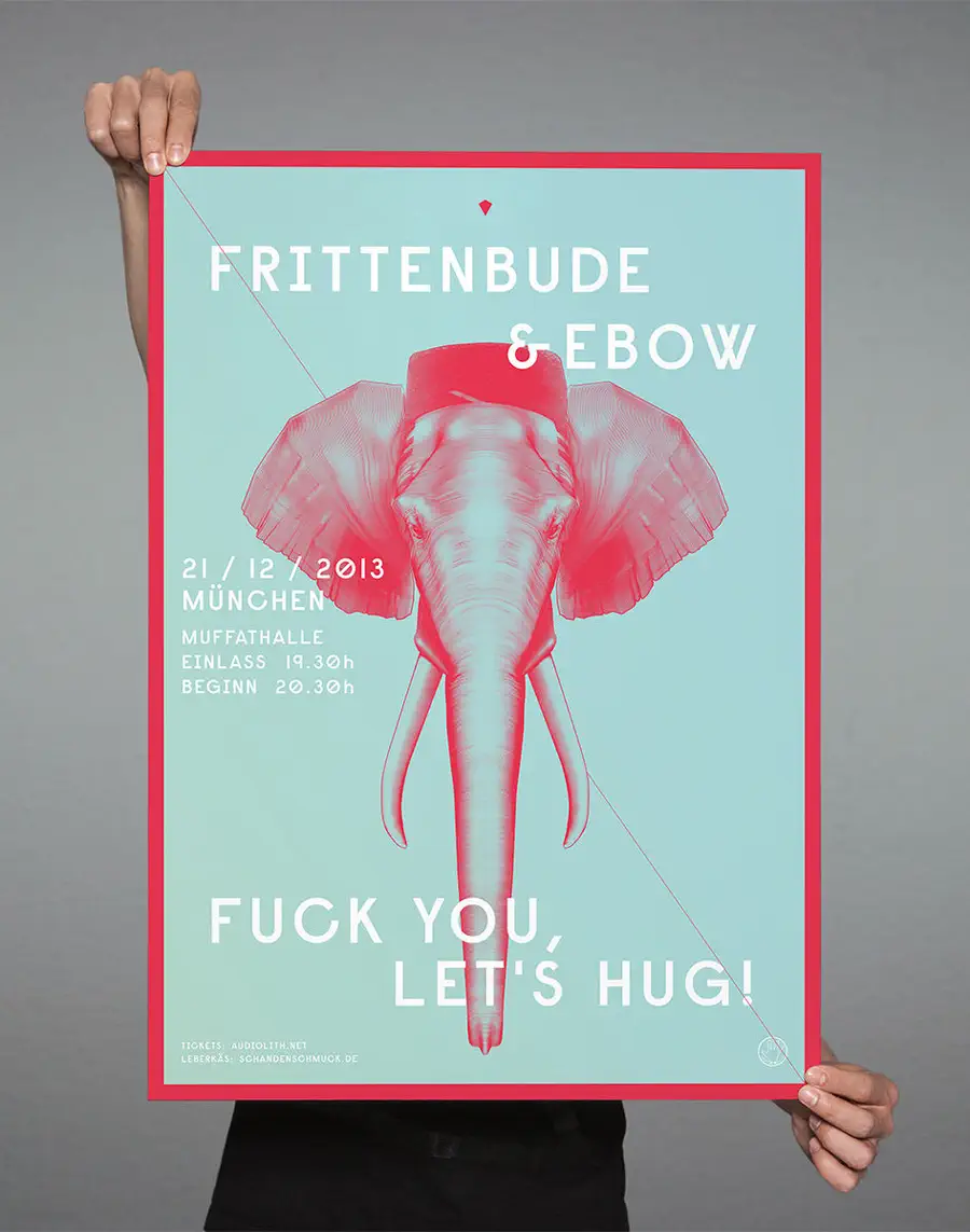 Postergestaltung "Frittenbude & Ebow" beispiel