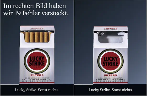 Printwerbung Lucky Strike Plakat 1