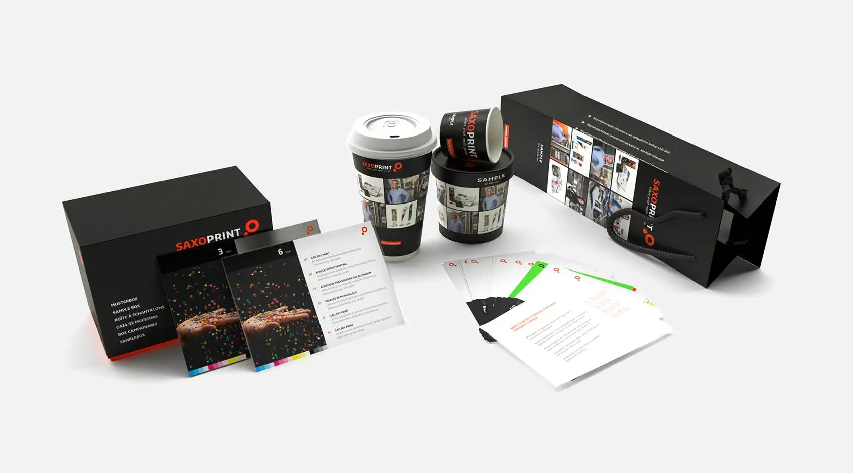 Produktmuster mit Branding oder neutral Produktmuster mit Branding oder neutral