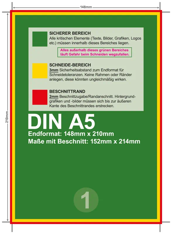 Randanschnitt A5 Flyer