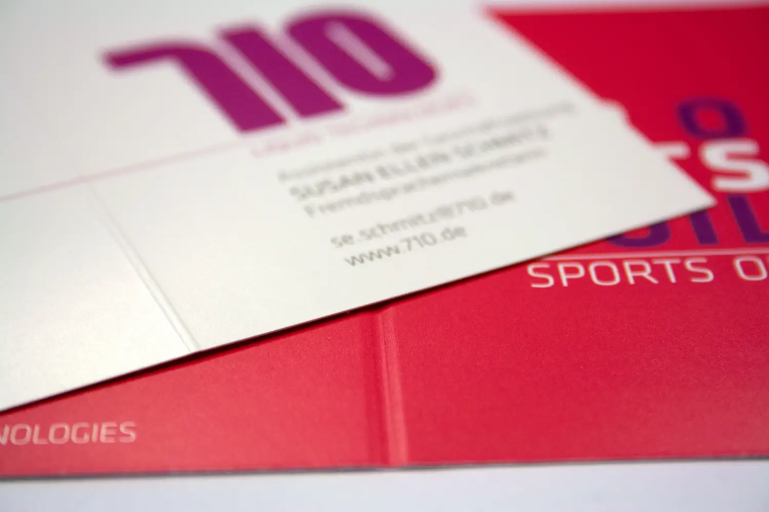 Rillung Beispiel Visitenkarte