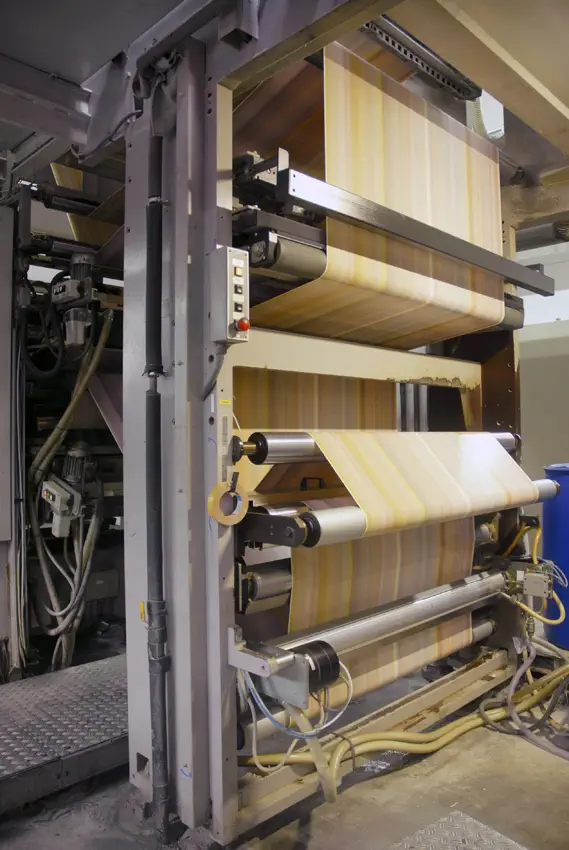 Rollenoffset Druckmaschine Detail