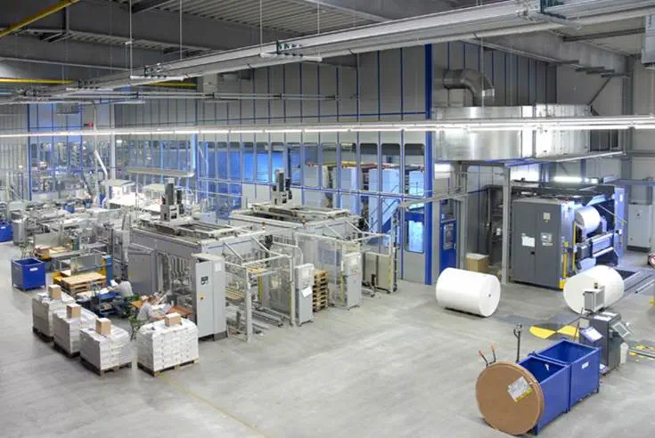 Rollenoffset Druckmaschine Totale