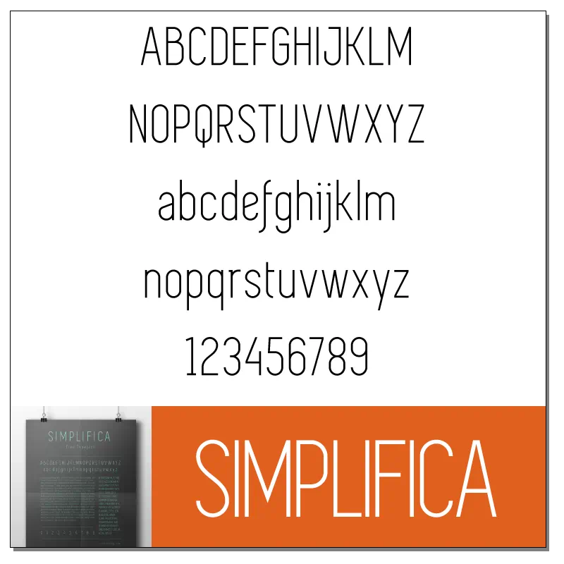 SIMPLIFICA Font by KAIWA (Kamil Iwaszczyszyn)