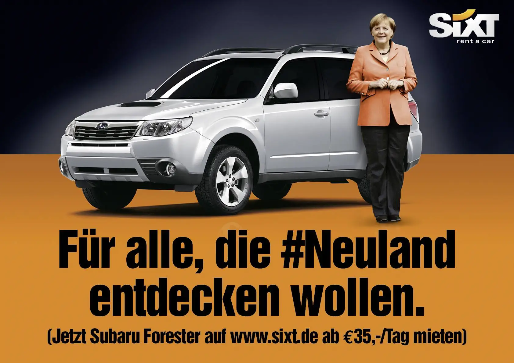 Sixt #Neuland werbeanzeige