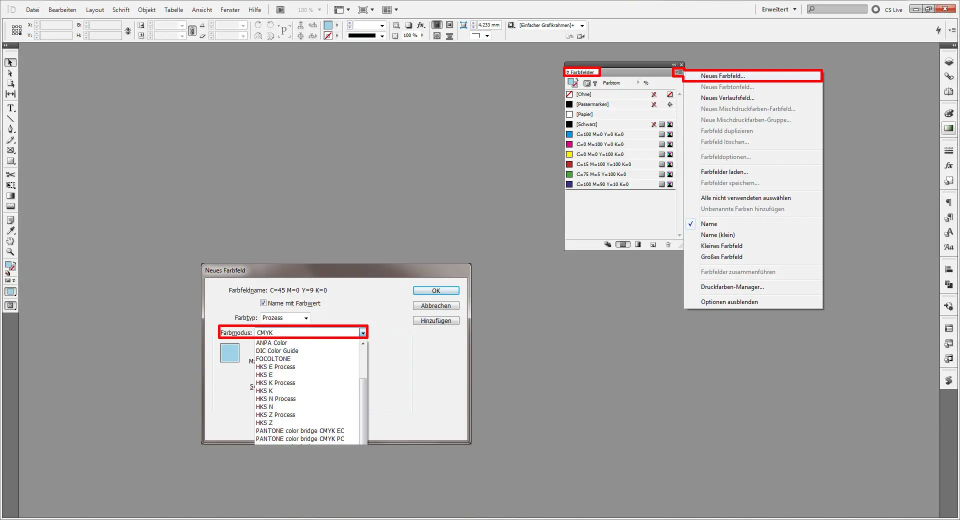 Sonderfarben anlegen in InDesign (1)