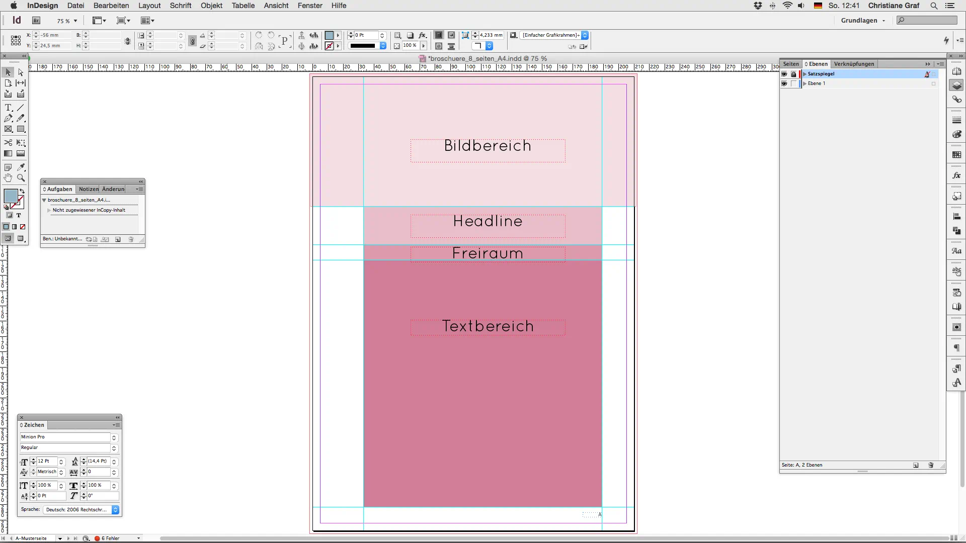 Step 4 Broschüre erstellen Satzspiegel definieren Step 4 Broschüre erstellen Satzspiegel definieren