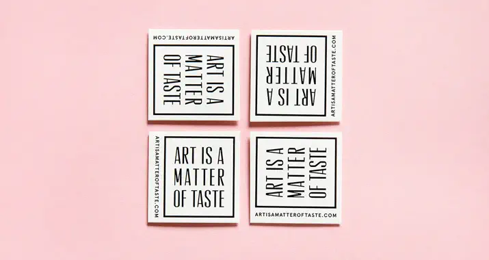 Sticker Design 30 Aufkleber design Idee "Art is matter of taste"