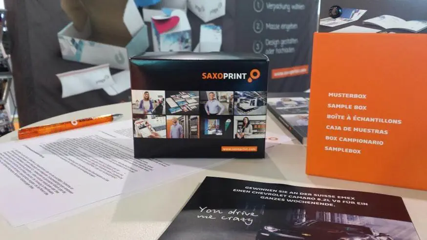 Suisse Emex SAXOPRINT Messeauftritt