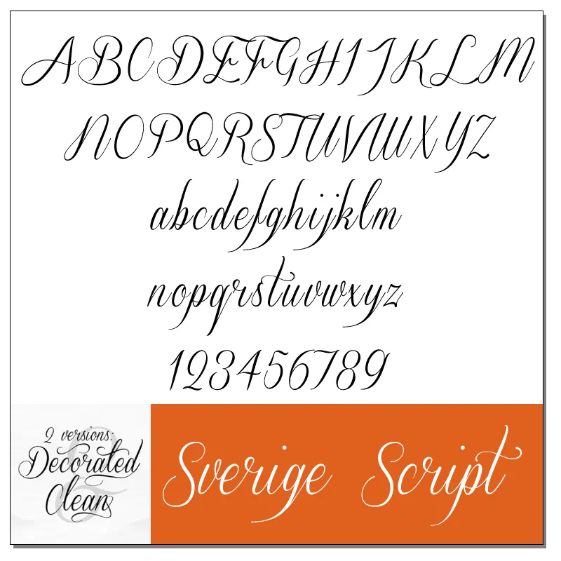 Sverige Script Font by Måns Grebäck