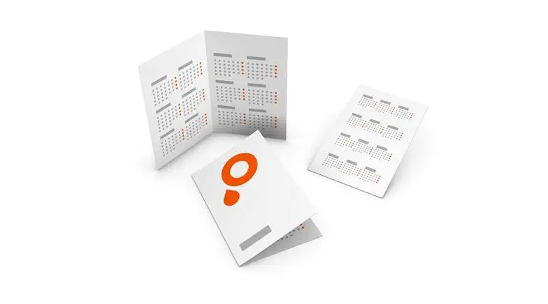 1000 einseitige Mini-Taschenkalender