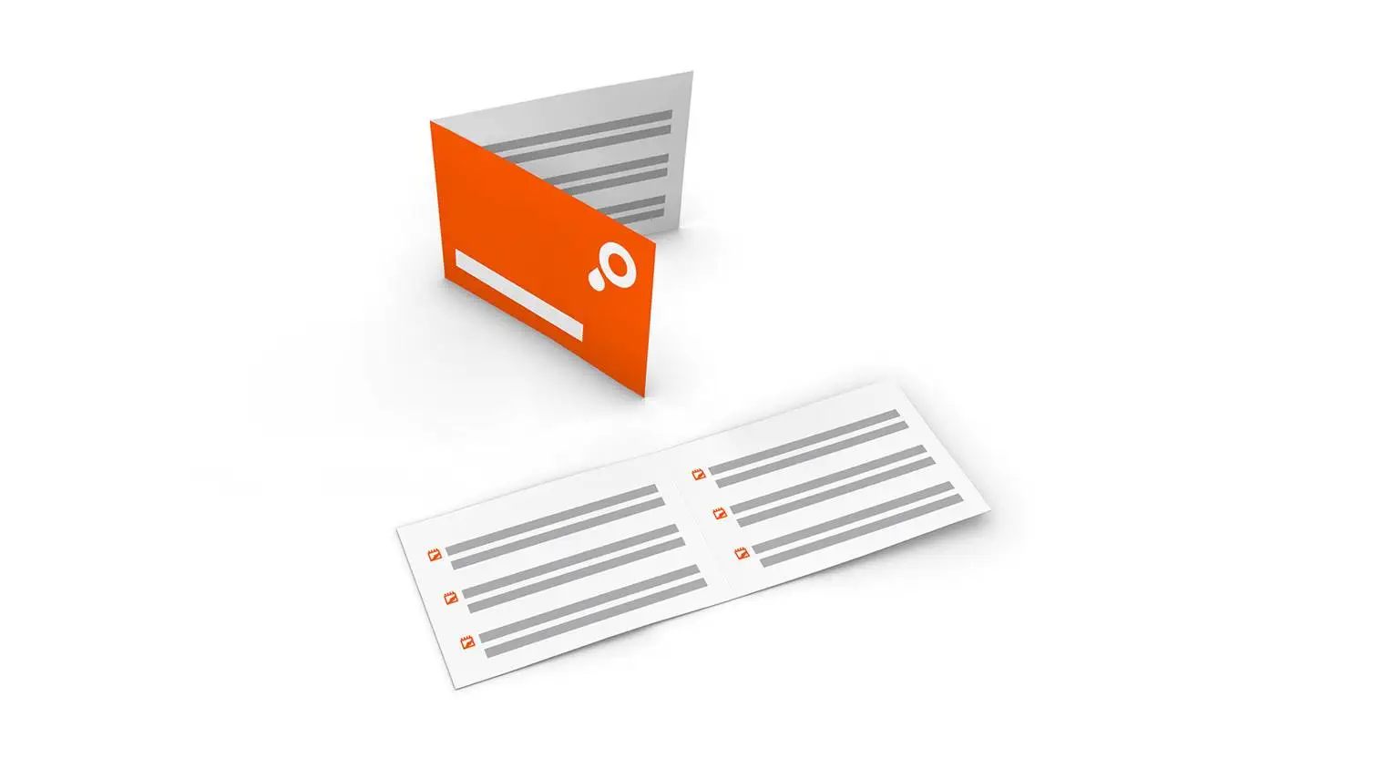 Vierseiten Terminkarten mit Falz Vierseiten Terminkarten mit Falz