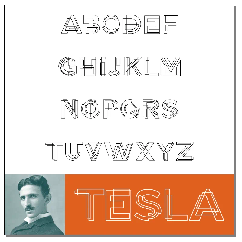 Tesla Font by Lexi Griffith