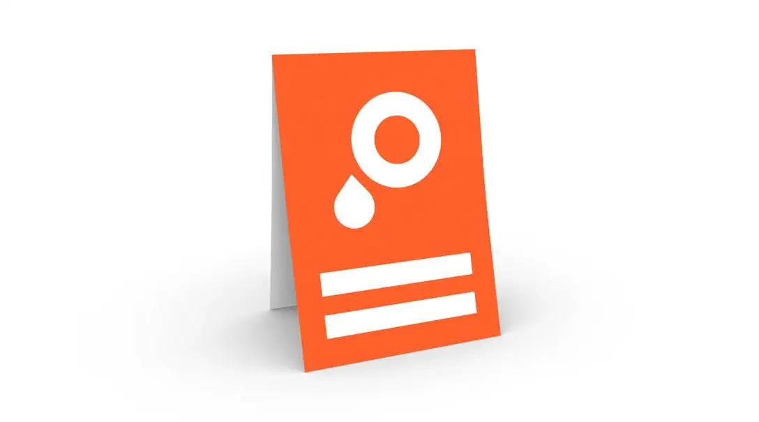 Artikel Tischaufsteller ohne Boden