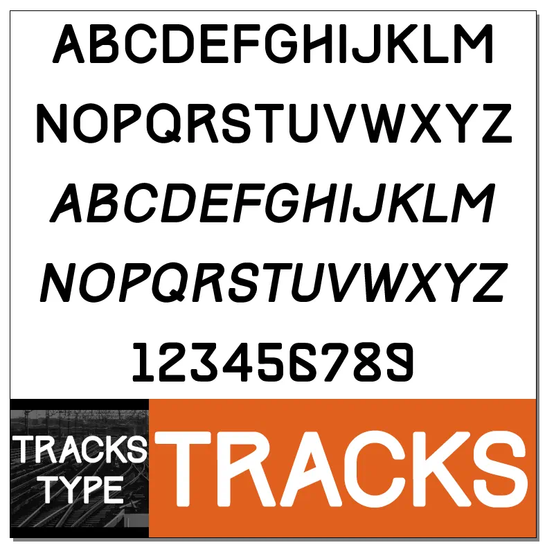 Tracks Font by Gumpita Rahayu