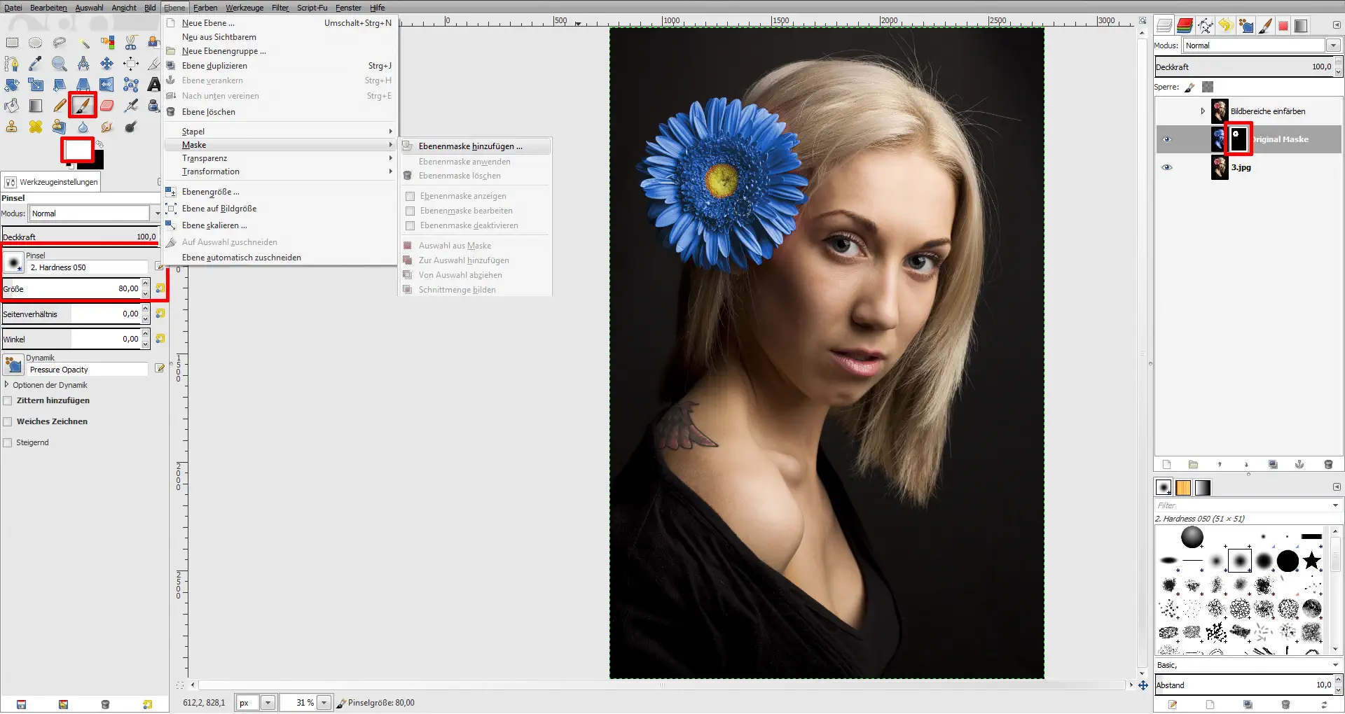 Tutorial Farbe aendern GIMP 04 Tutorial Farbe ändern GIMP (4)