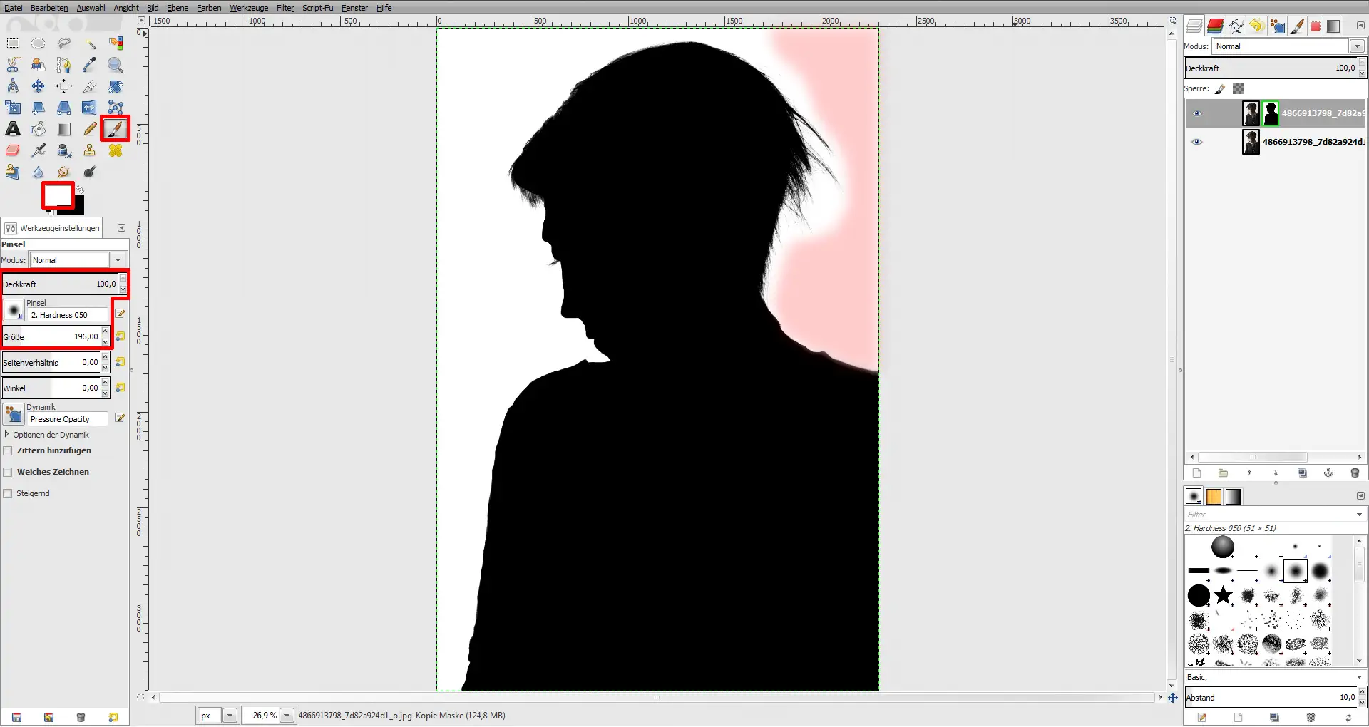 Tutorial Haare freistellen GIMP 05