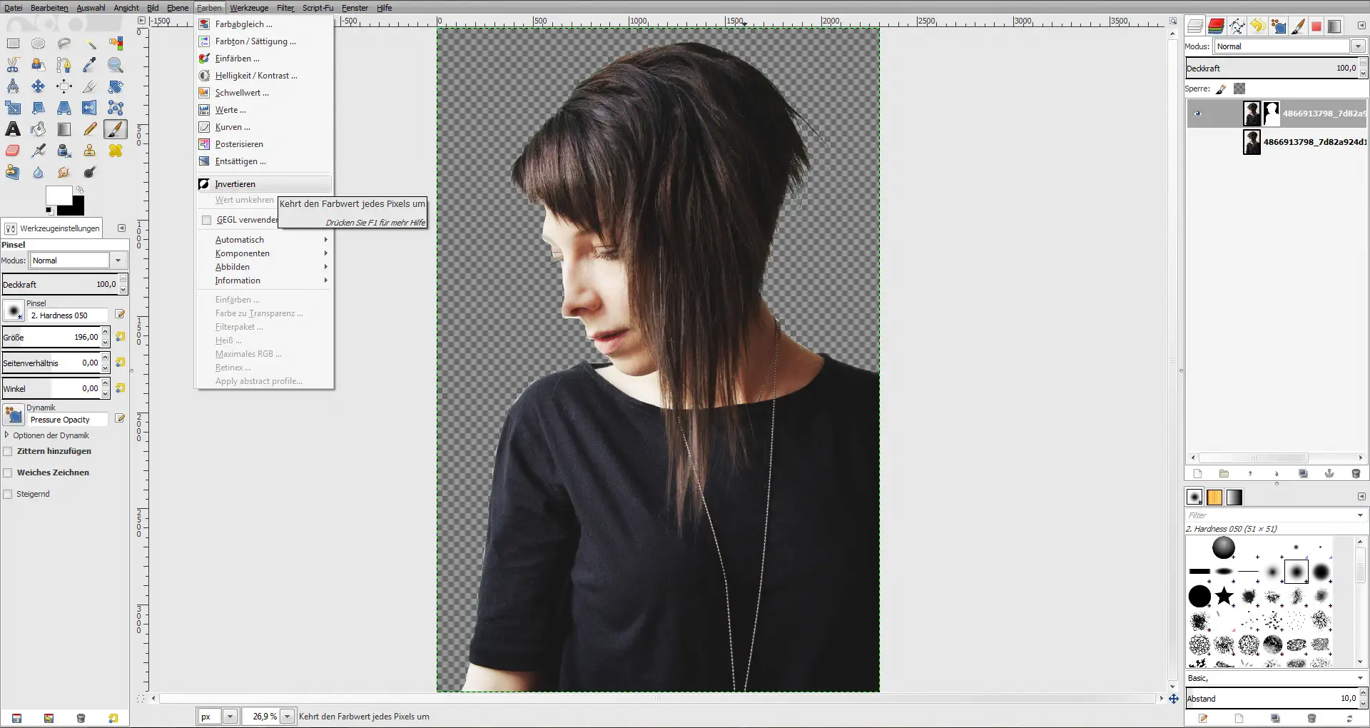 Tutorial Haare freistellen GIMP 07
