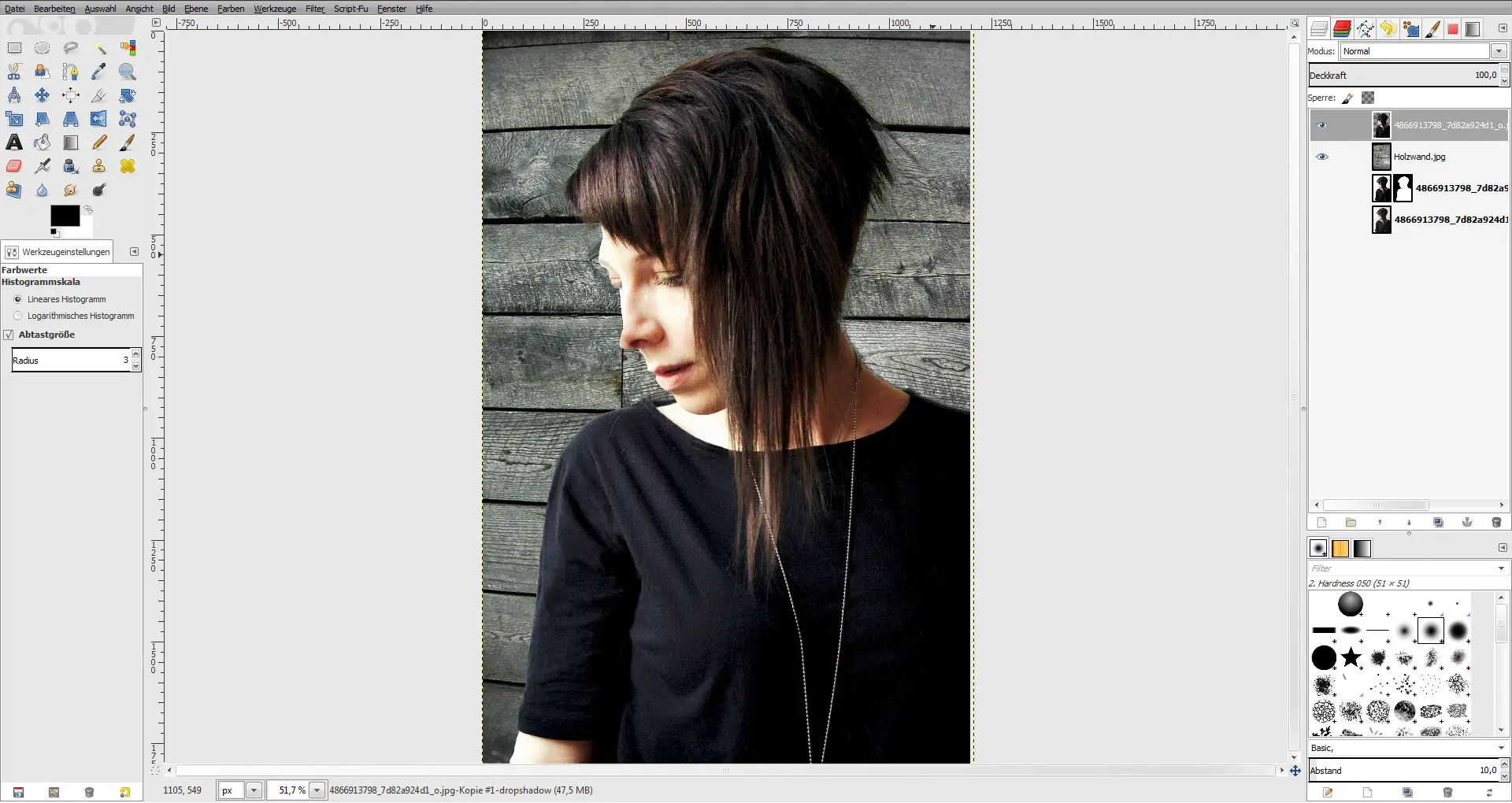 Tutorial Haare freistellen GIMP 09