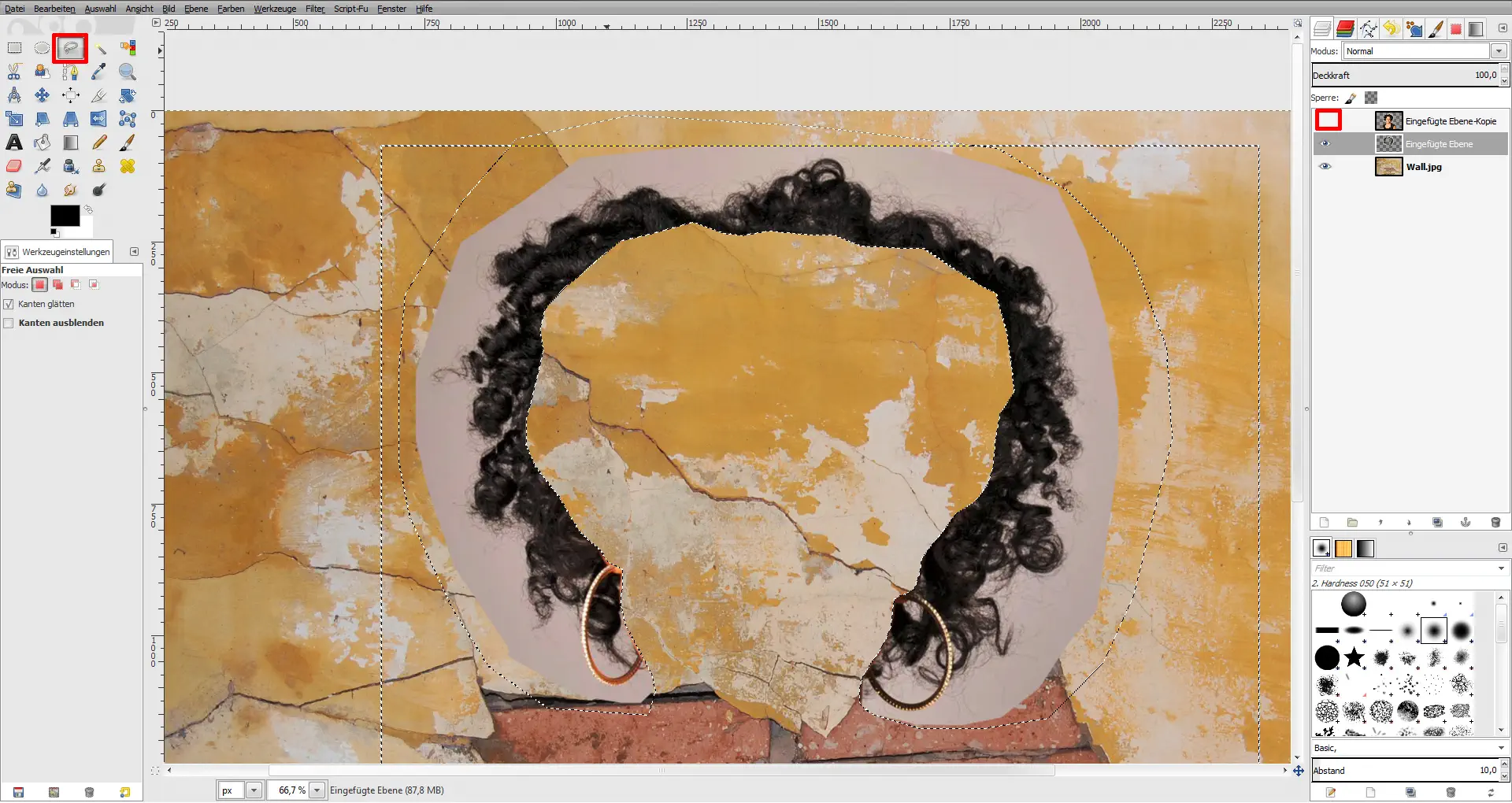 Tutorial Haare freistellen GIMP 13