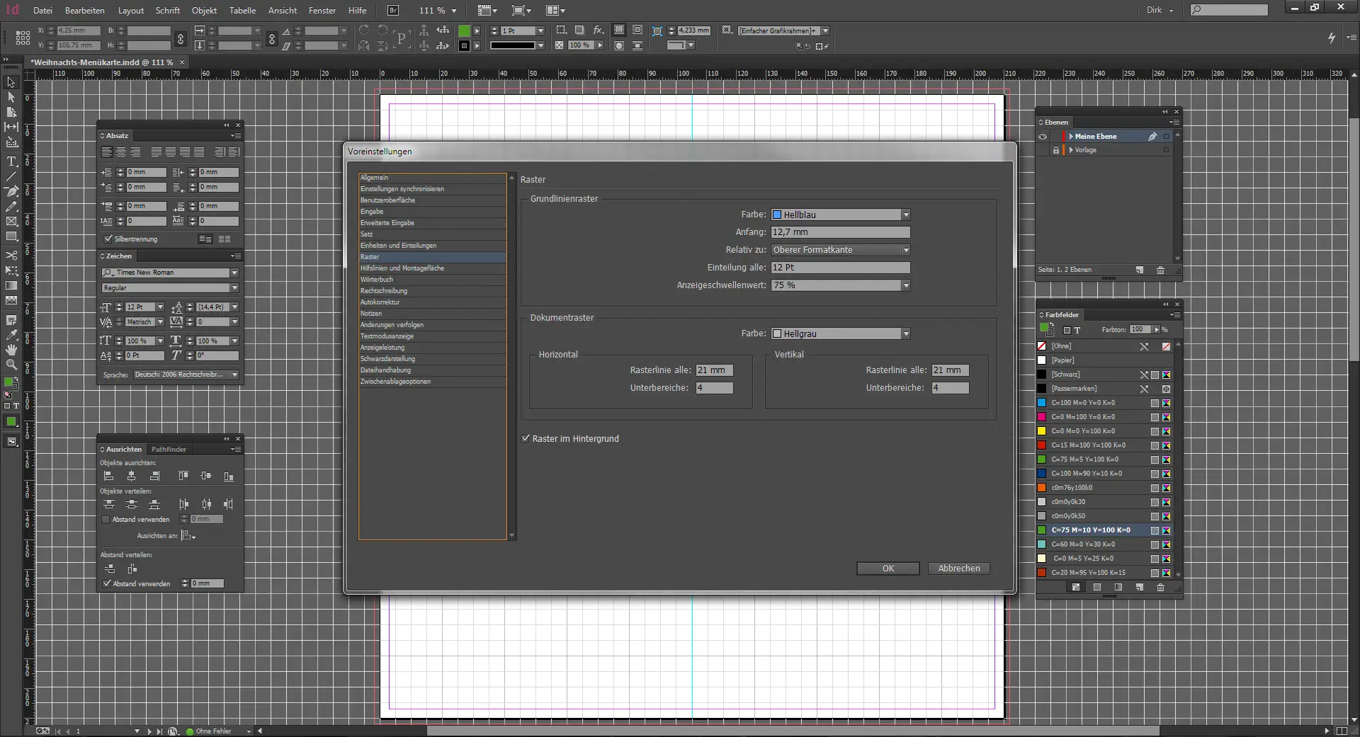Tutorial Menuekarte Weihnachten