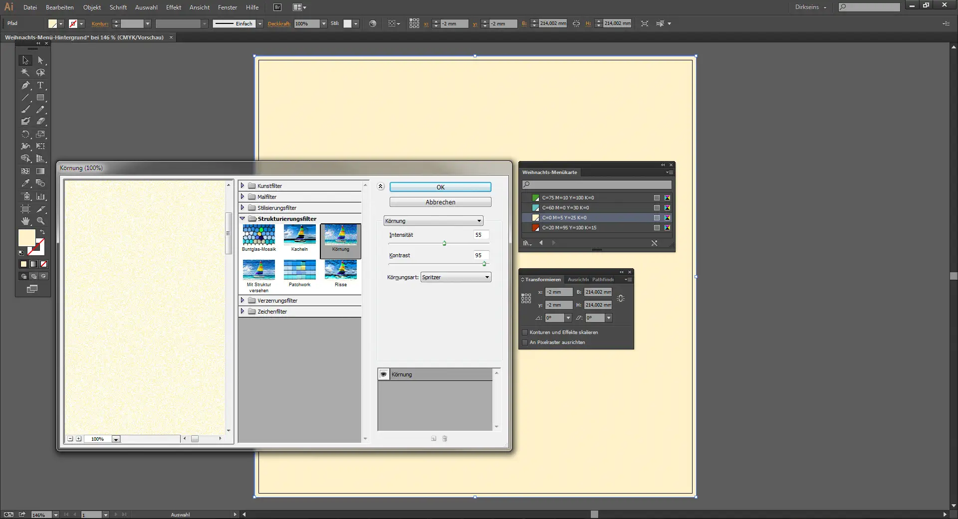 Tutorial Menuekarte Weihnachten