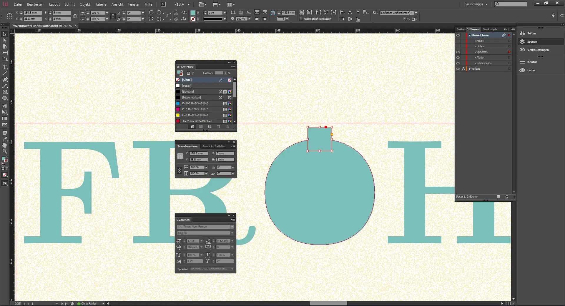 Tutorial Menuekarte Weihnachten