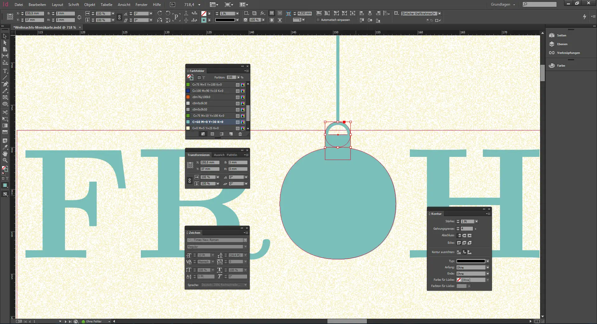 Tutorial Menuekarte Weihnachten