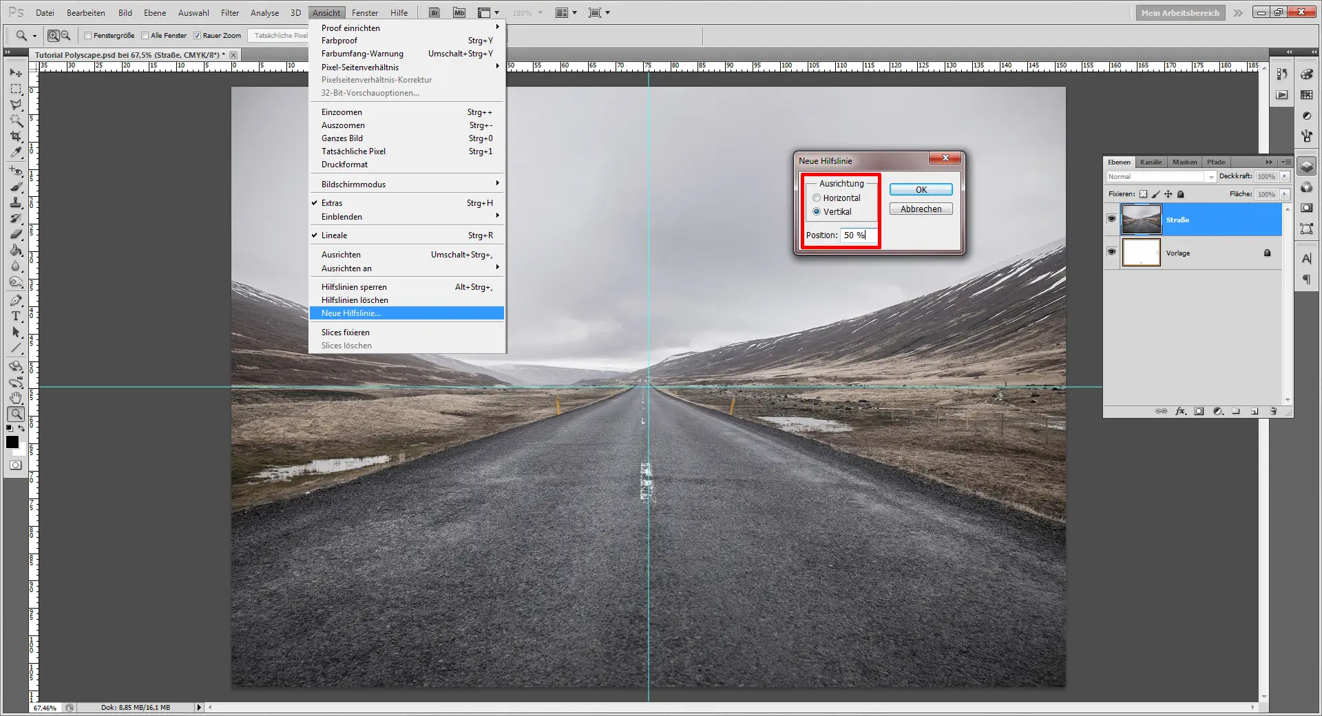 Gestalte ein Polyscape Design mit Photoshop (3)