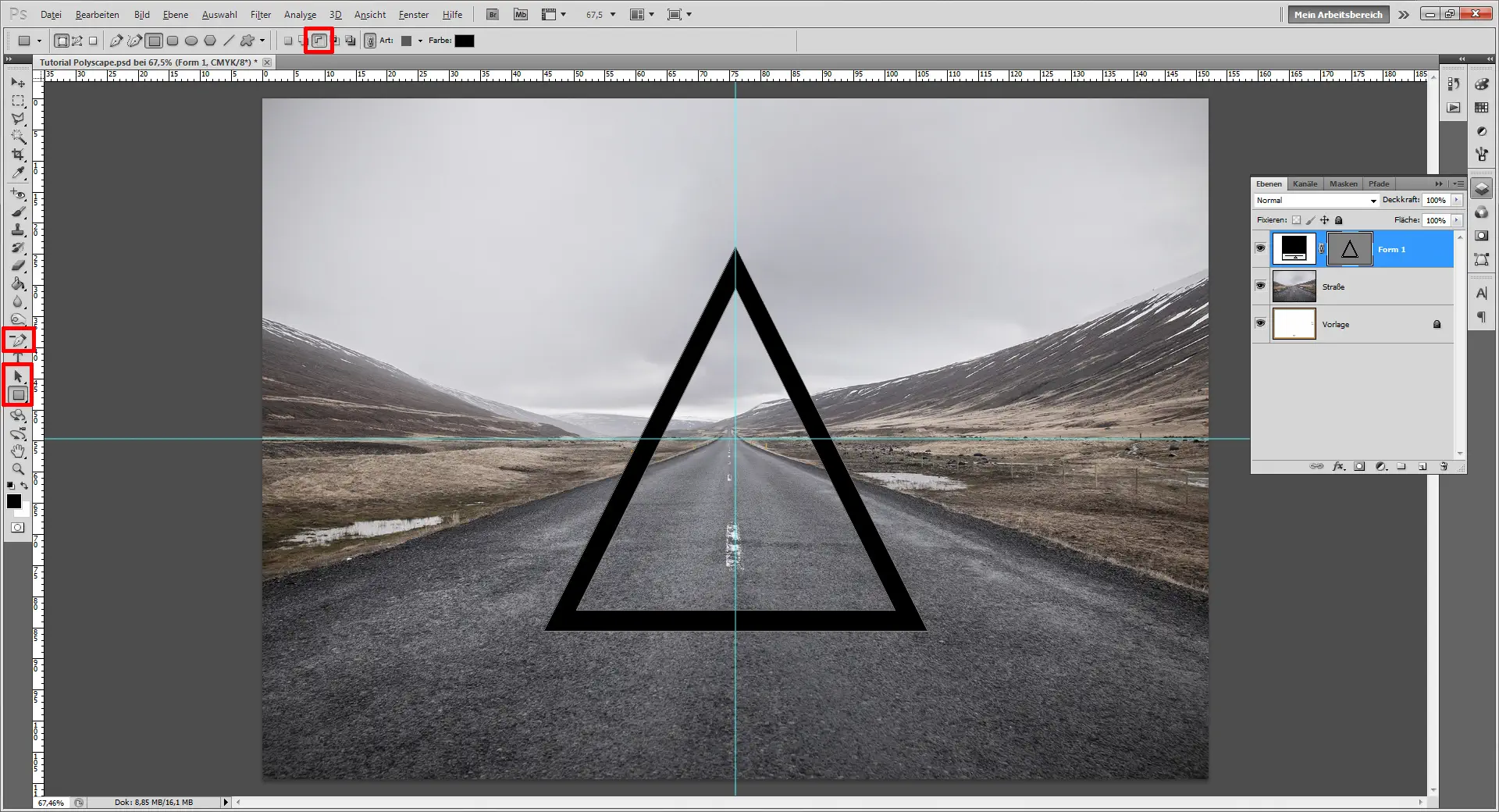 Gestalte ein Polyscape Design mit Photoshop (5)
