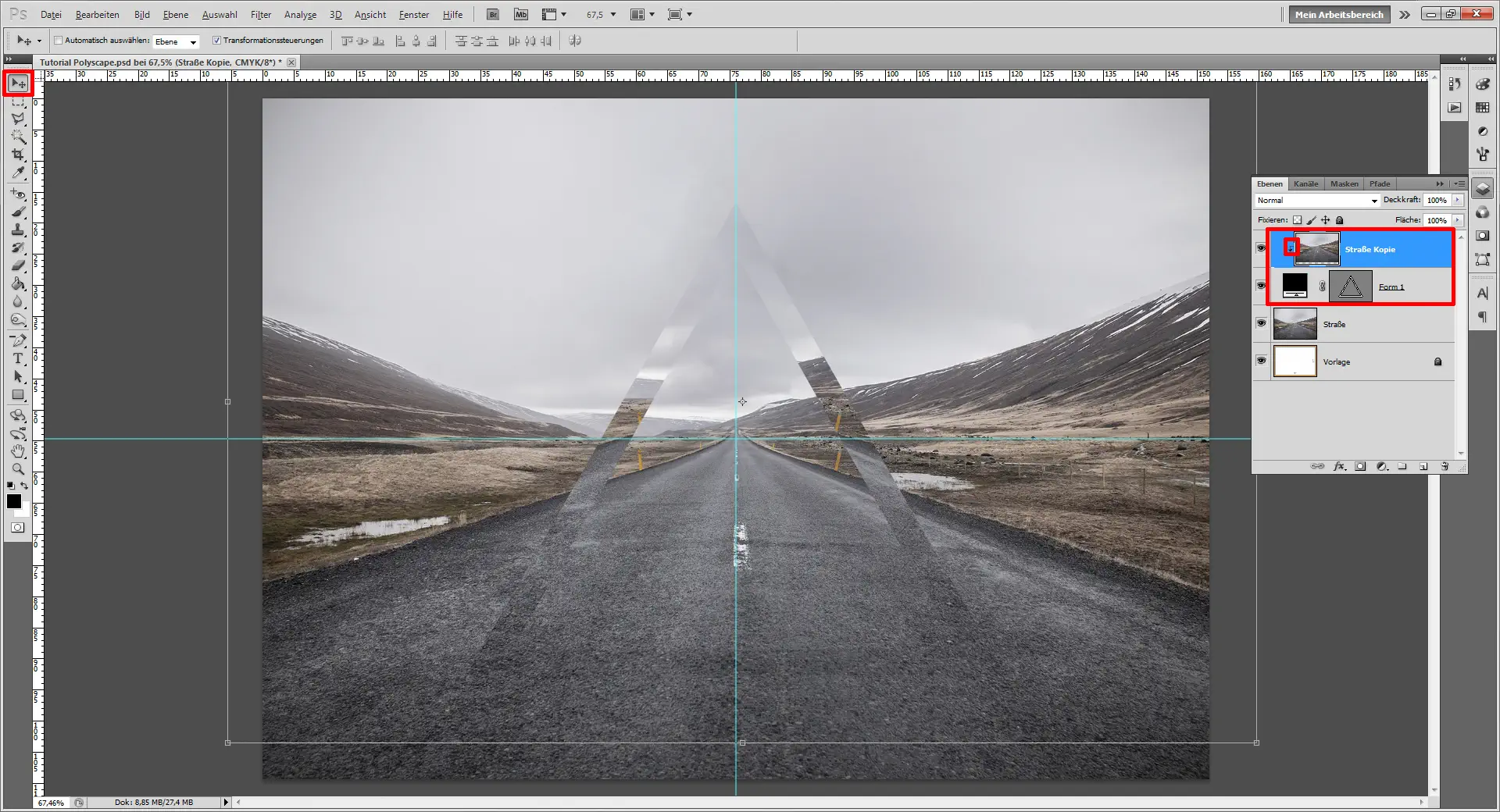 Gestalte ein Polyscape Design mit Photoshop (6)