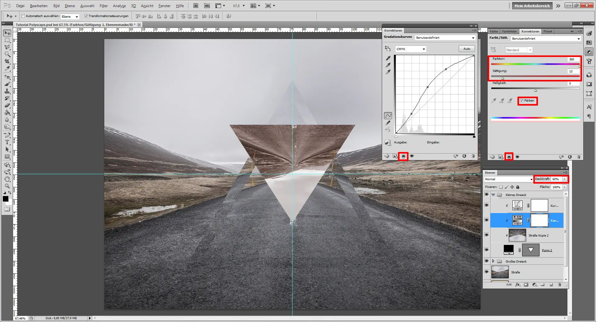Gestalte ein Polyscape Design mit Photoshop (8)