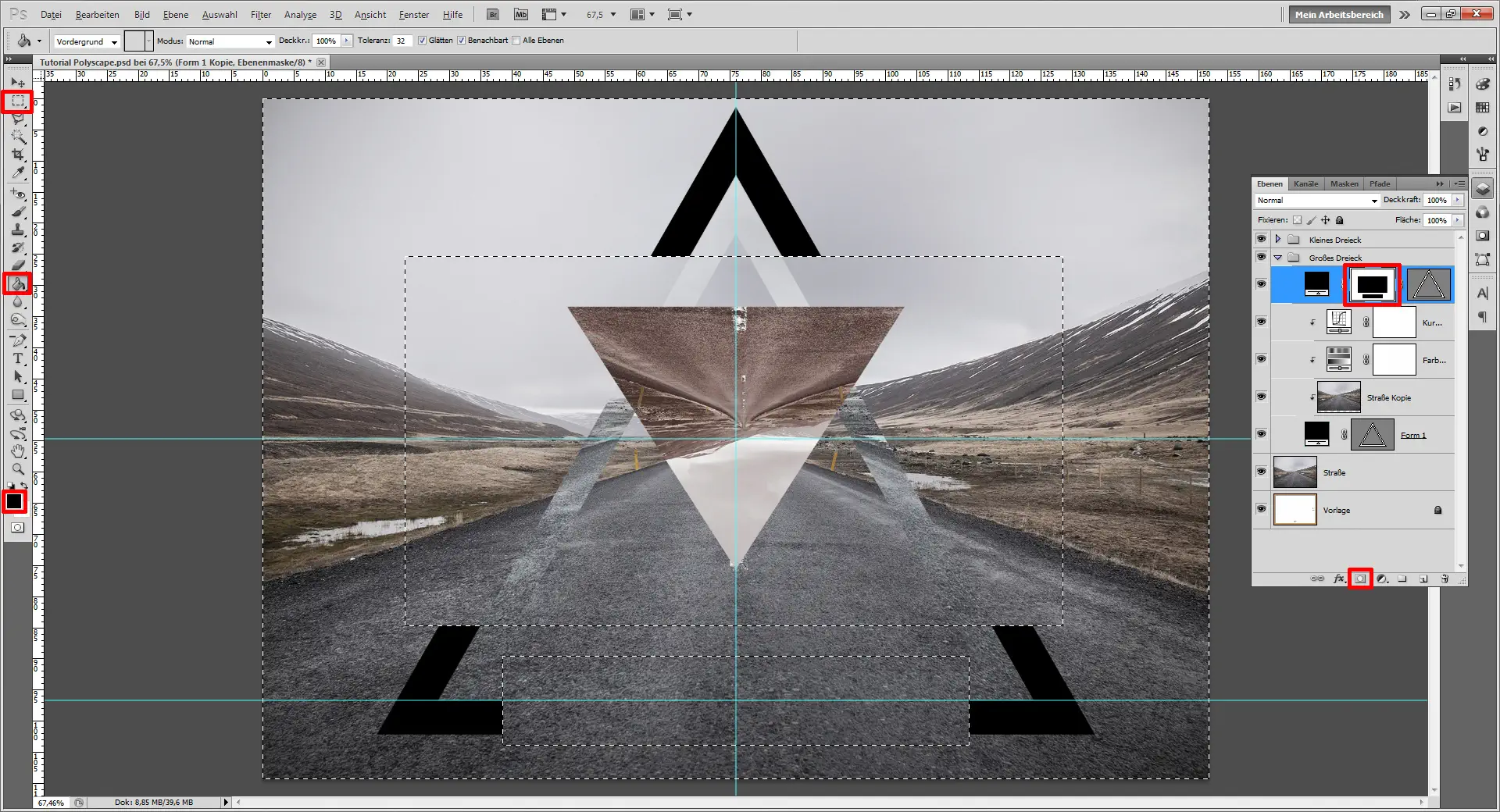 Gestalte ein Polyscape Design mit Photoshop (11)