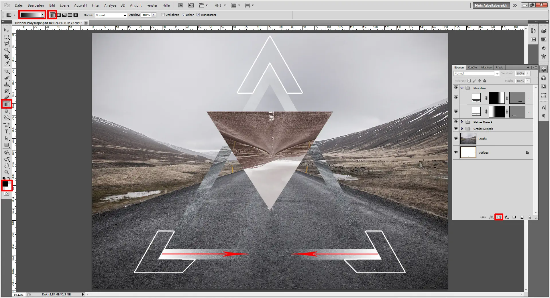 Gestalte ein Polyscape Design mit Photoshop (13)
