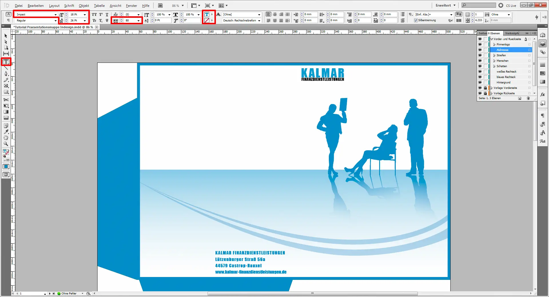 Tutorial Präsentationsmappe InDesign 11