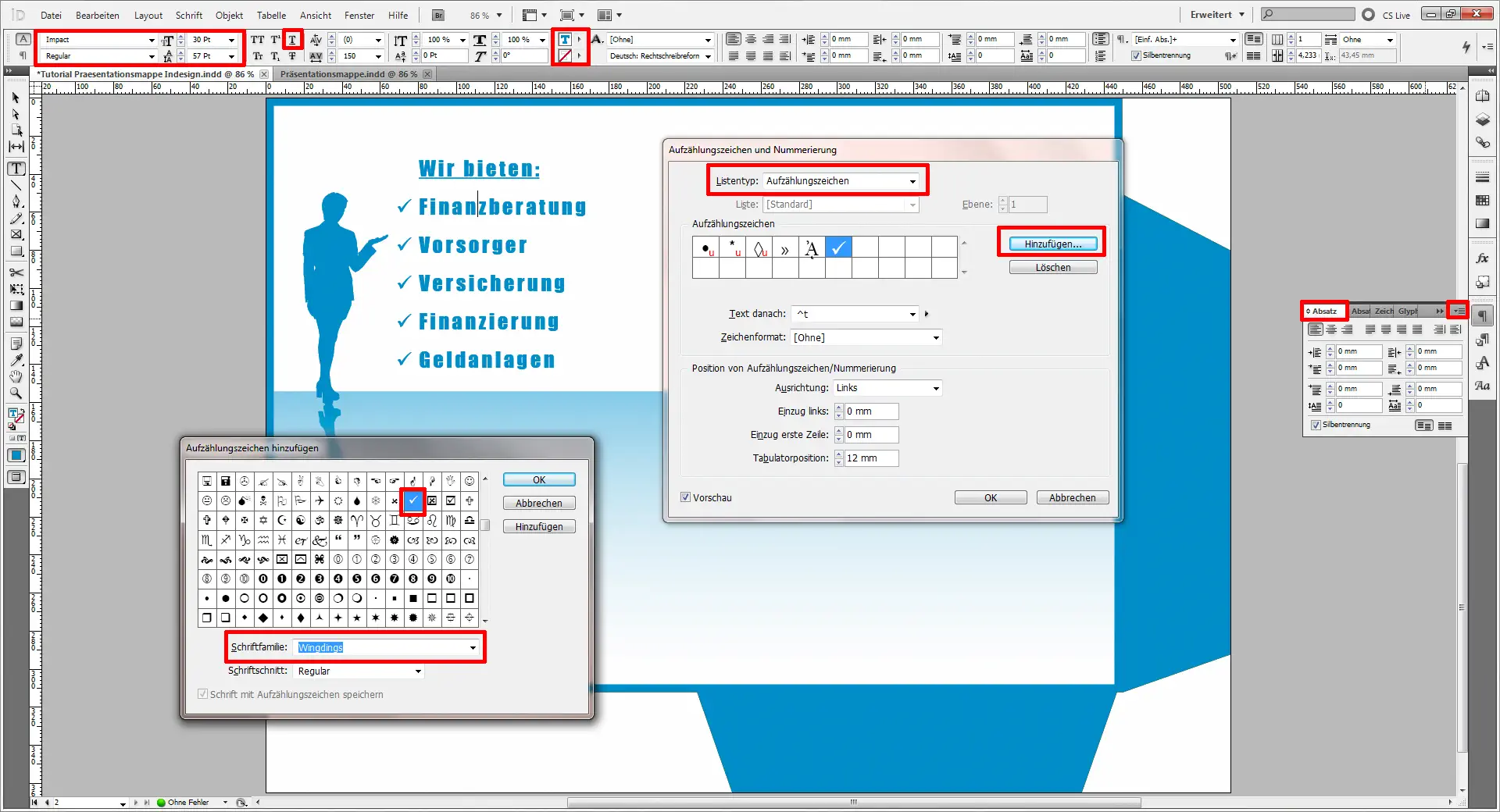 Tutorial Präsentationsmappe InDesign 14