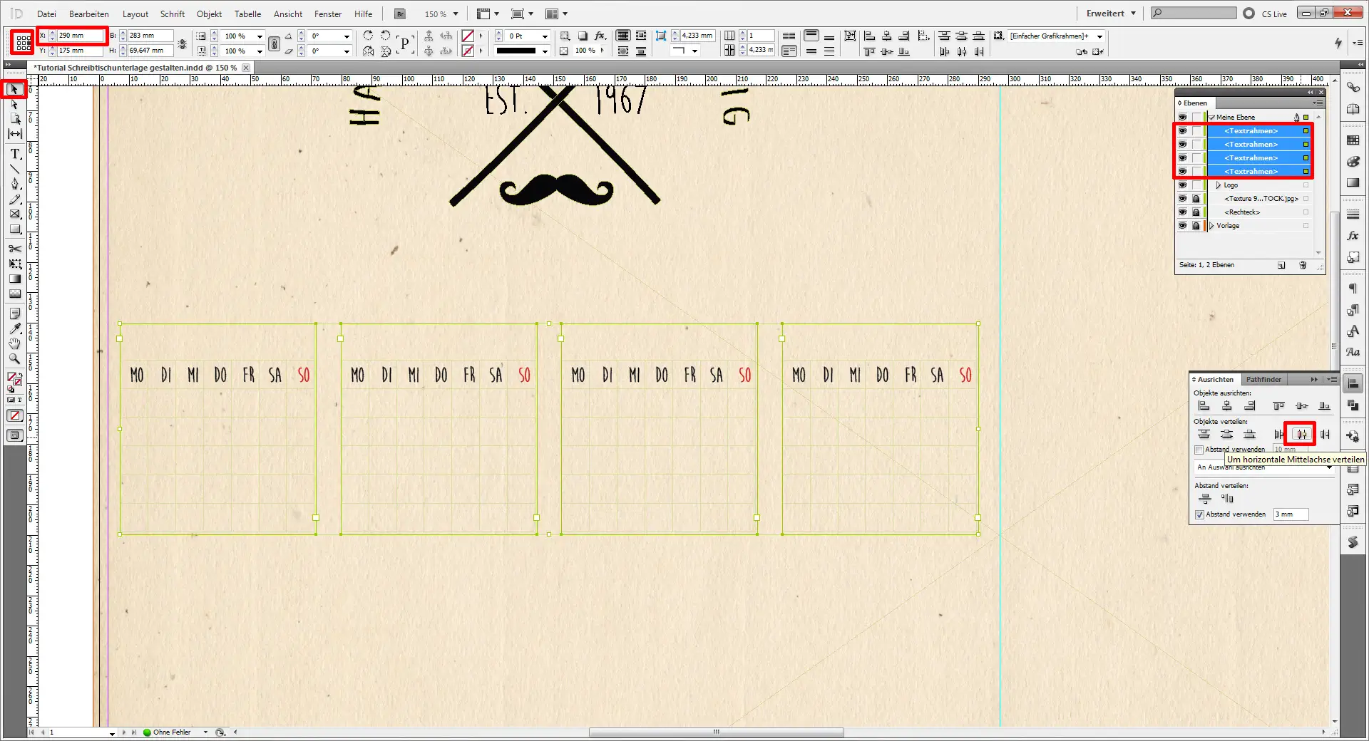 Tutorial Schreibtischunterlage gestalten Tutorial Schreibtischunterlage gestalten