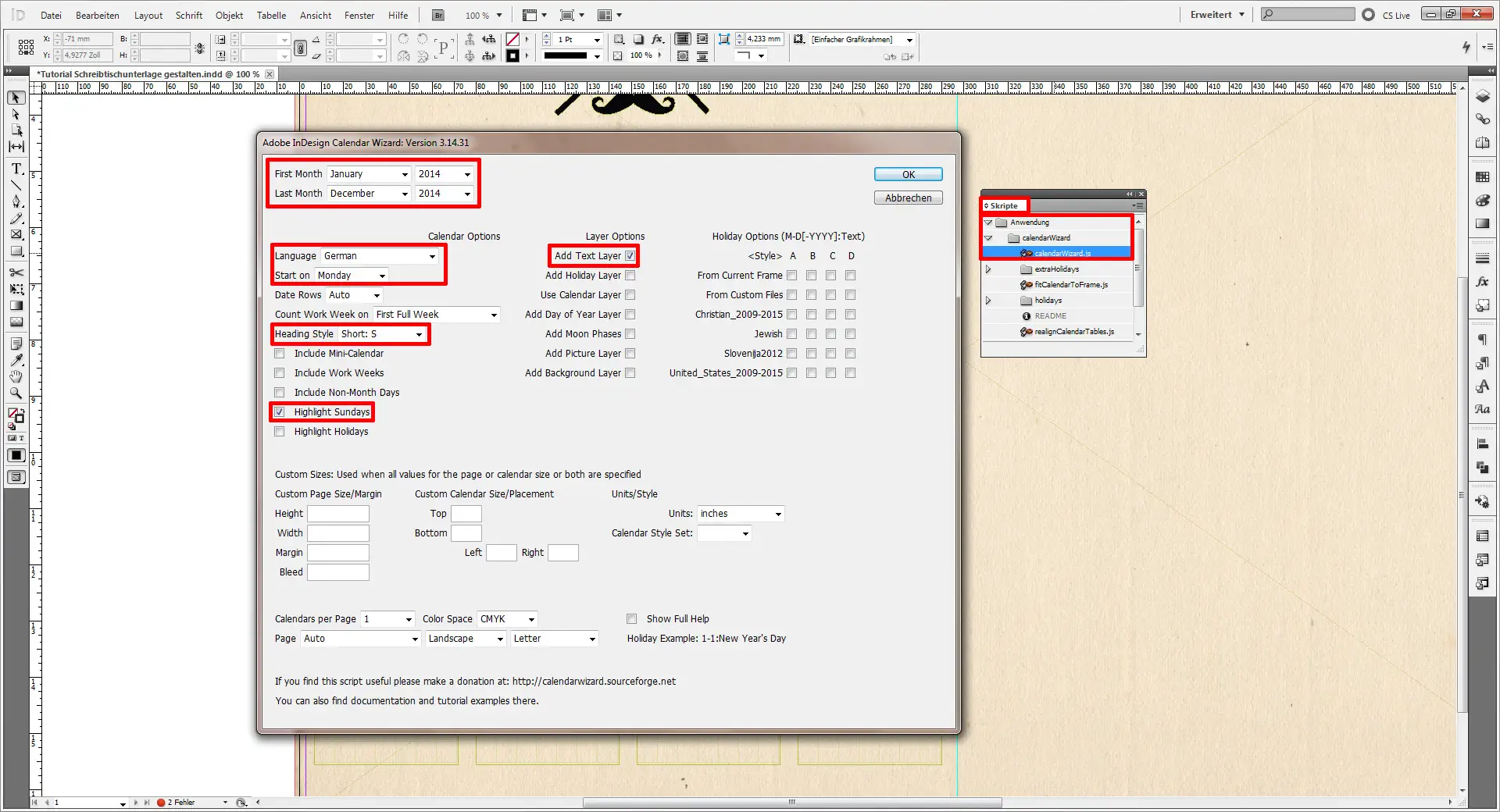 Tutorial Schreibtischunterlage gestalten Tutorial Schreibtischunterlage gestalten