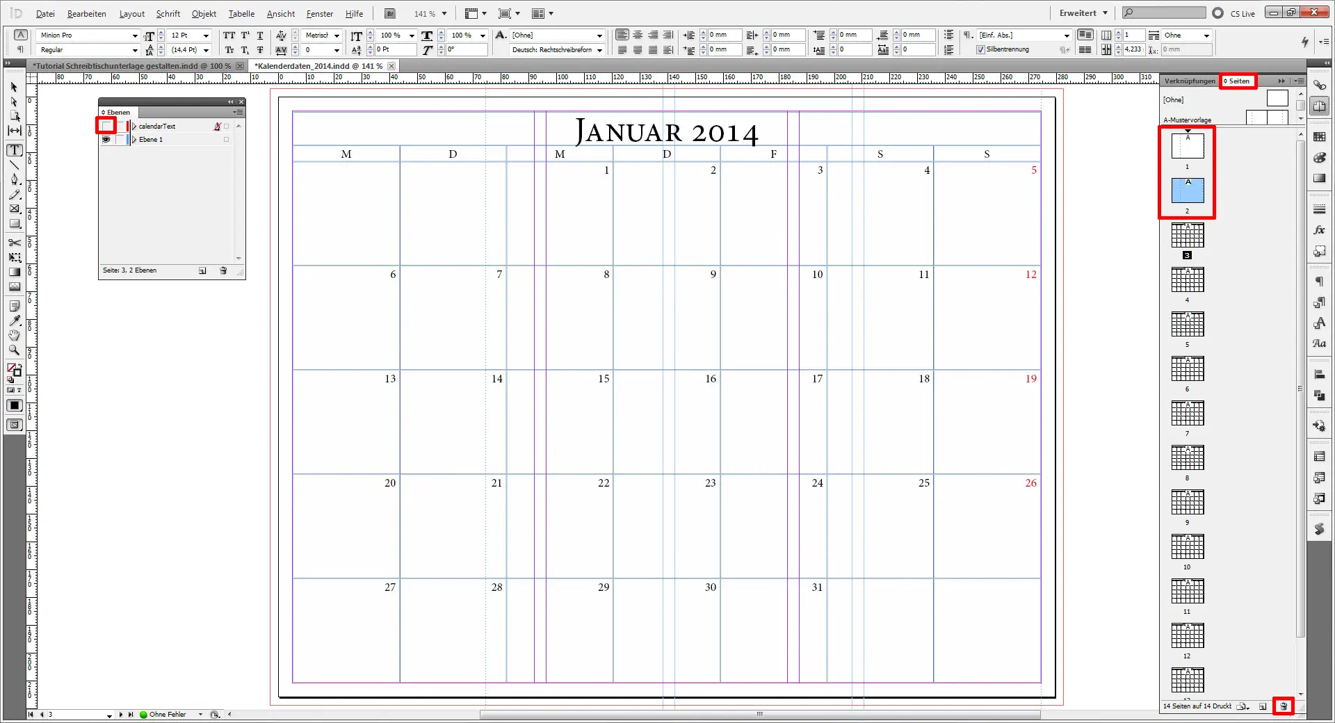 Tutorial Schreibtischunterlage gestalten Tutorial Schreibtischunterlage gestalten