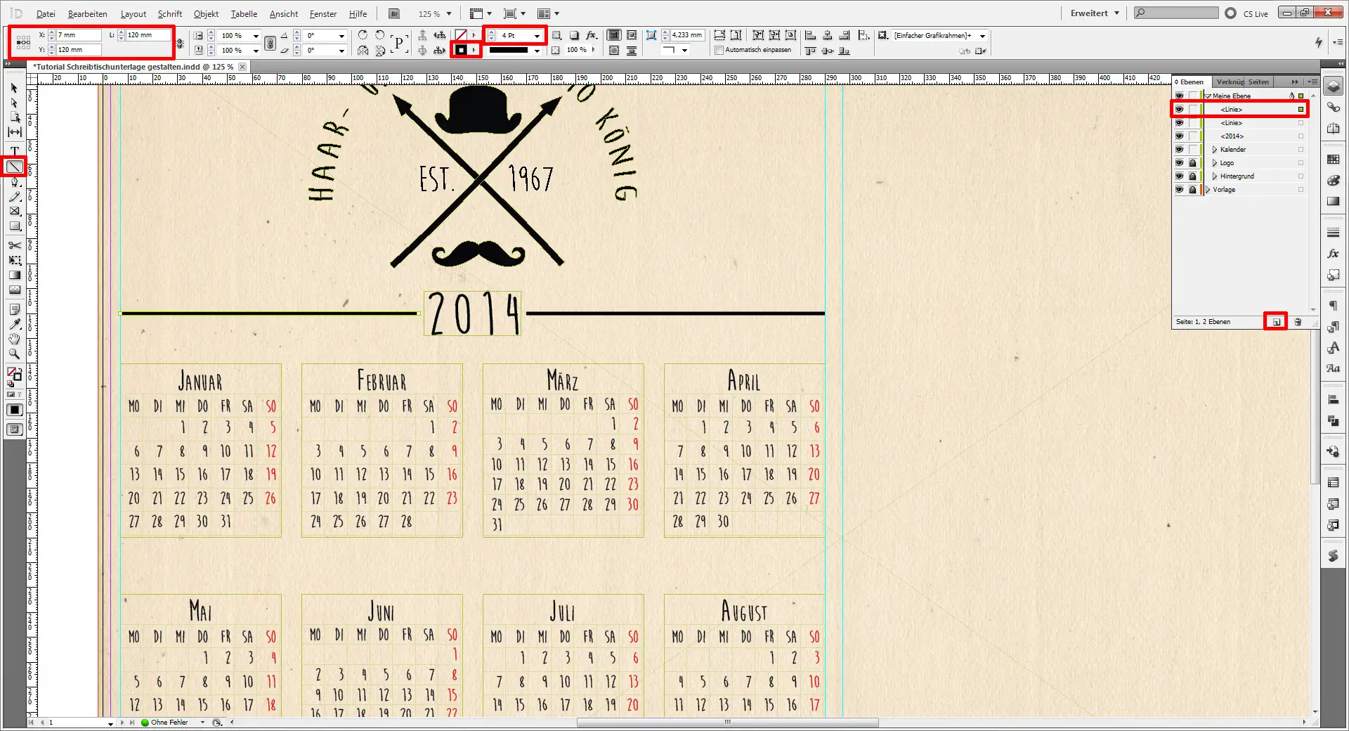 Tutorial Schreibtischunterlage gestalten Tutorial Schreibtischunterlage gestalten
